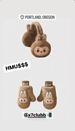 labubu gloves and headphones๐งธ