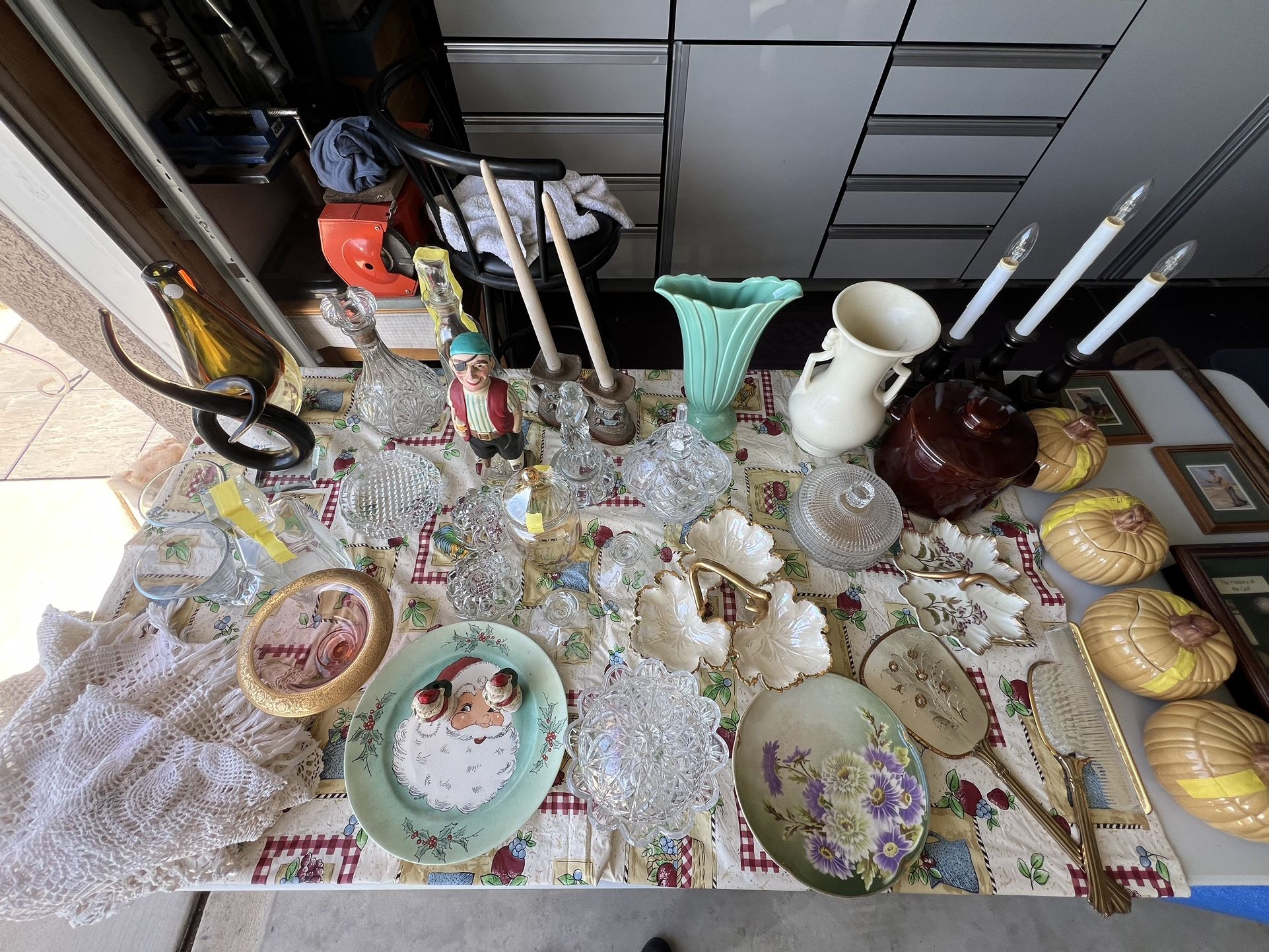 Antique And Vintage Glassware, Candy Dishes and vases and miscellaneous