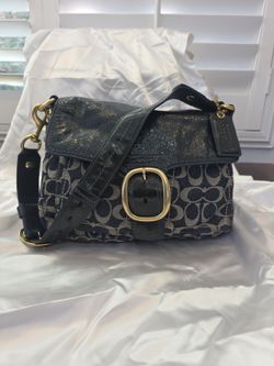 Blue Coach bag