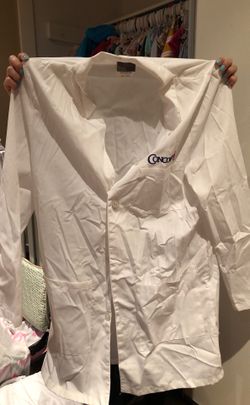 Lab coat, and scrubs.