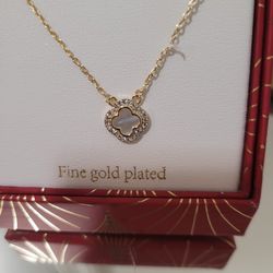 Gold Plated Clover Necklace 