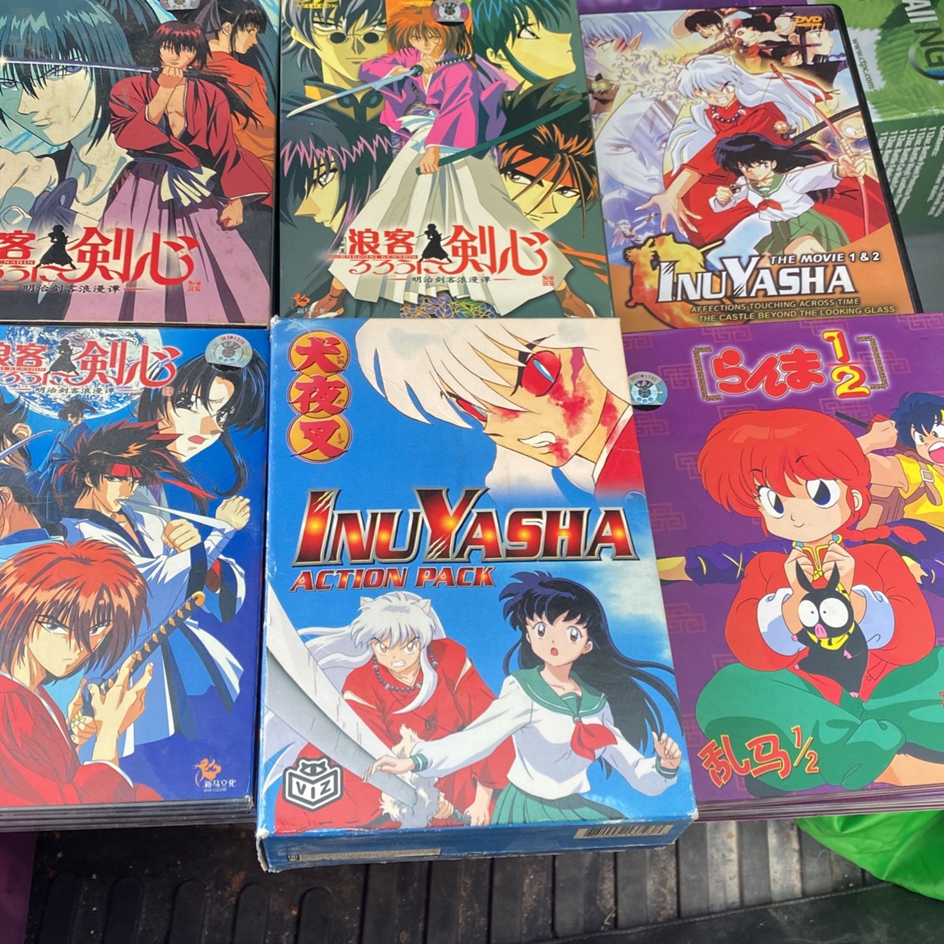 Anime DVDs (Rurouni Kenshin, InuYasha, And Rama 1/2)