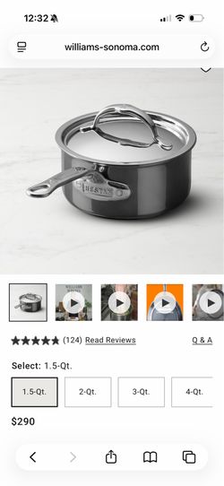 Hestan 1.5 qt NanoBond® Titanium Stainless-Steel Saucepan