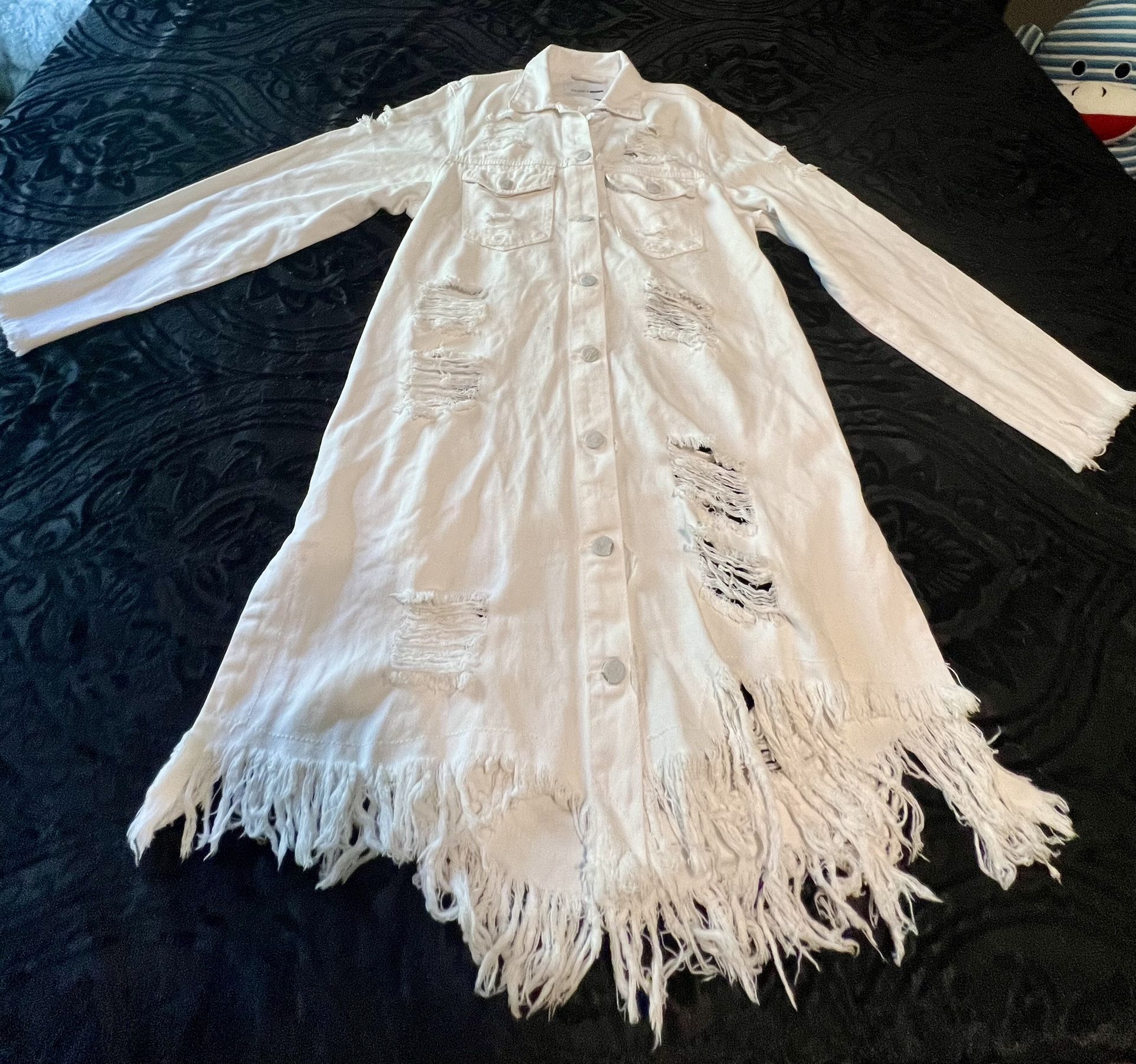 Fashion Nova denim Cardigan jacket dress L