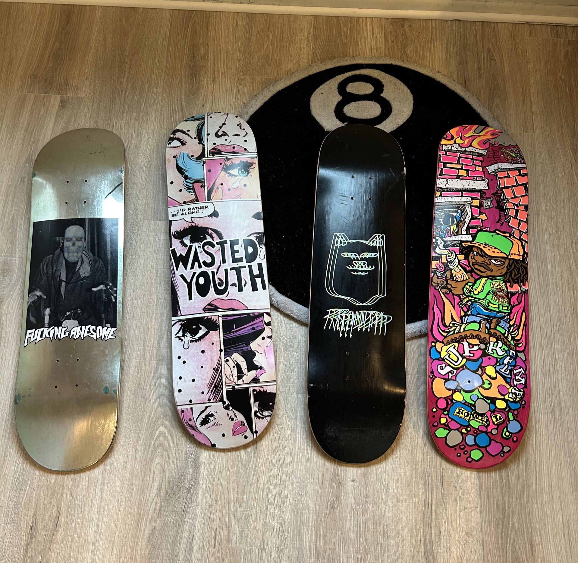 Supreme, Ripndip, Fucking Awesome Skateboard Decks