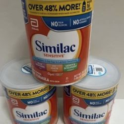 Similac sensitive $30 each or exchange for other frml