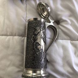 Beautiful Solid Pewter Franklin Mint Stein