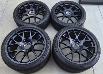 BBS CH-R 20" Centerlock Wheels Michelin Cup 2 Tires Porsche 911 991 GT3 Satin Black