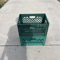 Rectangular Stackable Plastic Milk Crate 19x13x11