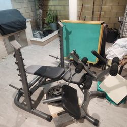 300lbs Olympic Weight Set With Bench