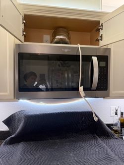 stainless steel whirlpool microwave