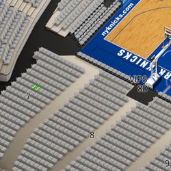 2 Game One Knicks vs. Pacers Tickets Baseline Risers section 7 Row 7 ECF