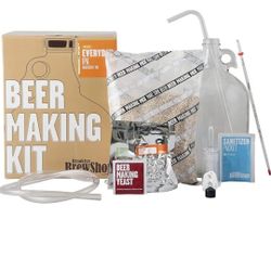Brooklyn Brew Shop Everyday IPA Glass Beer Making Kit with pack of (16) .5 liter bottles