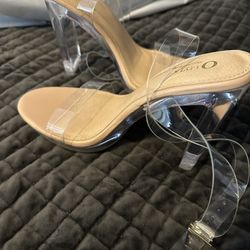 Forever 21 Heels Size 7 Clear NEW