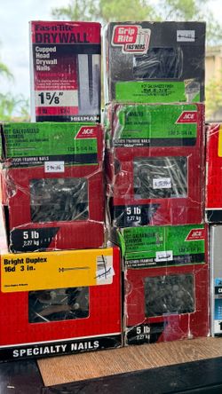 Boxes of nails