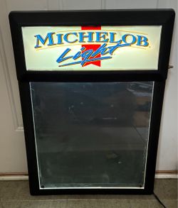 Michelob Light Beer Sign Lit Menu Board Erasable Bar Decor
