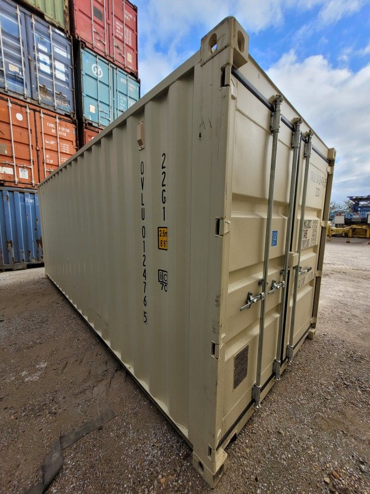 NEW 20ft Beige One Trip Shipping Containers For Sale
