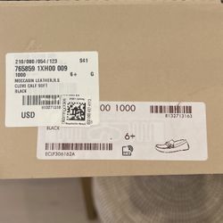 Gucci Moccasin Leather Black Drivers 6 1/2. 6.5