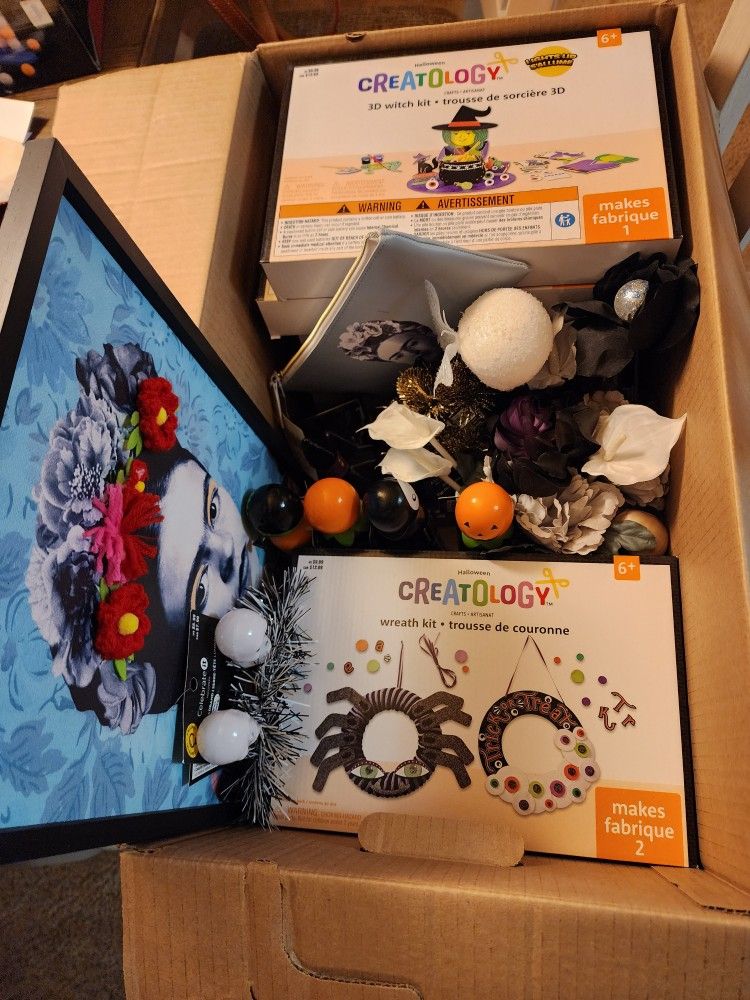 Big Box Of Halloween Crafts And Decor