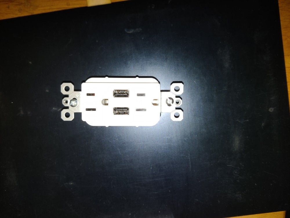 Dual USB White Outlets