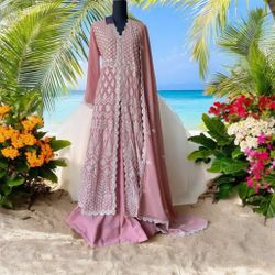Rose Gold Gown, Gorgeous party dress, Anarkali Suit, gown dress, wedding gown