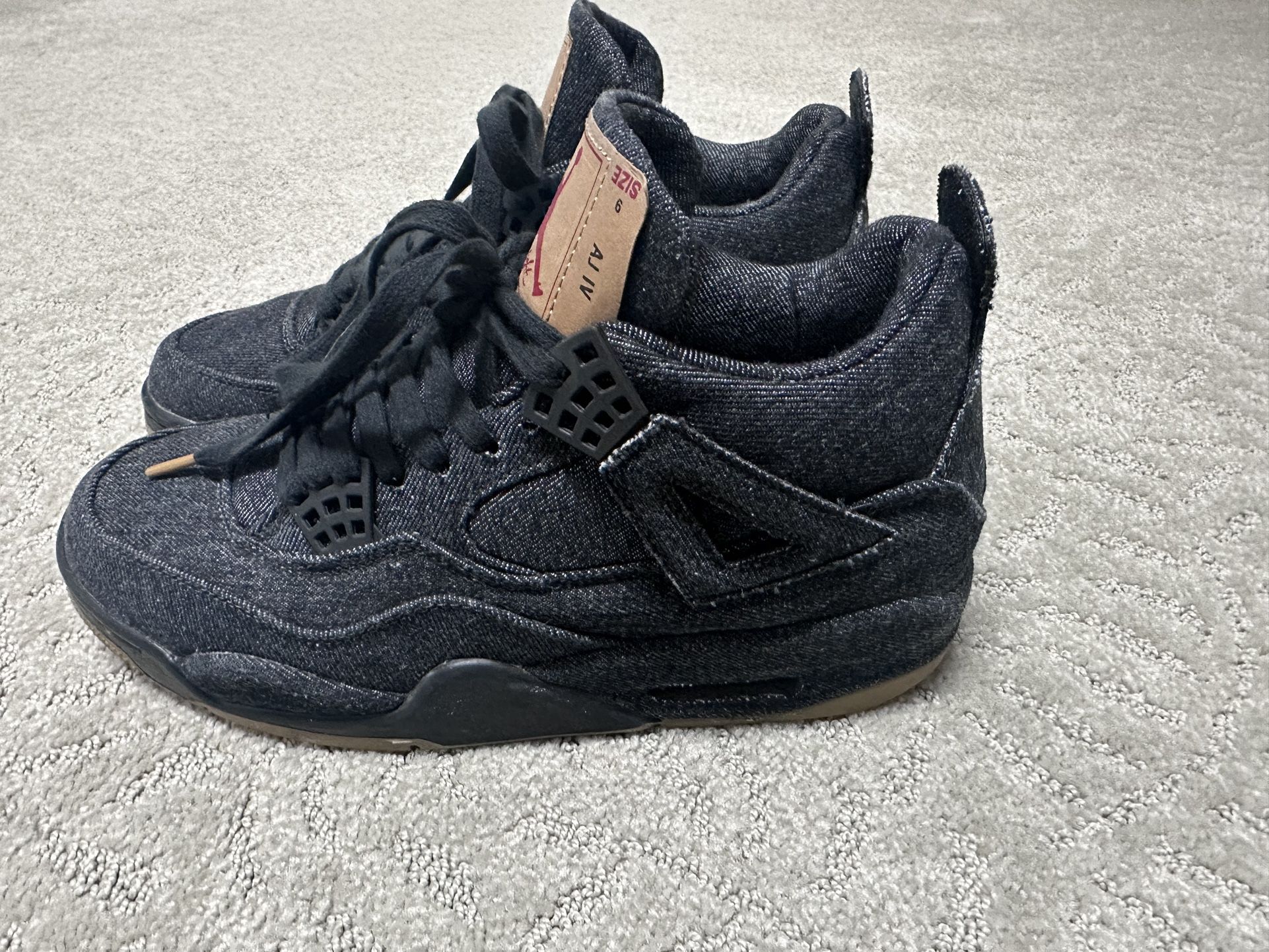 Jordan 4 Levi’s Black Denim - Men Size 9