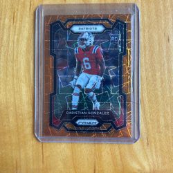 Christian Gonzalez Orange Wave Rookie Card 