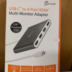 #36 J5 Create USB-C To 4-port HDMI Multi-monitor Adapter