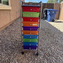 Colorful School Cart With Drawers