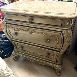 Michael Amini Style Ornate Nightstand 