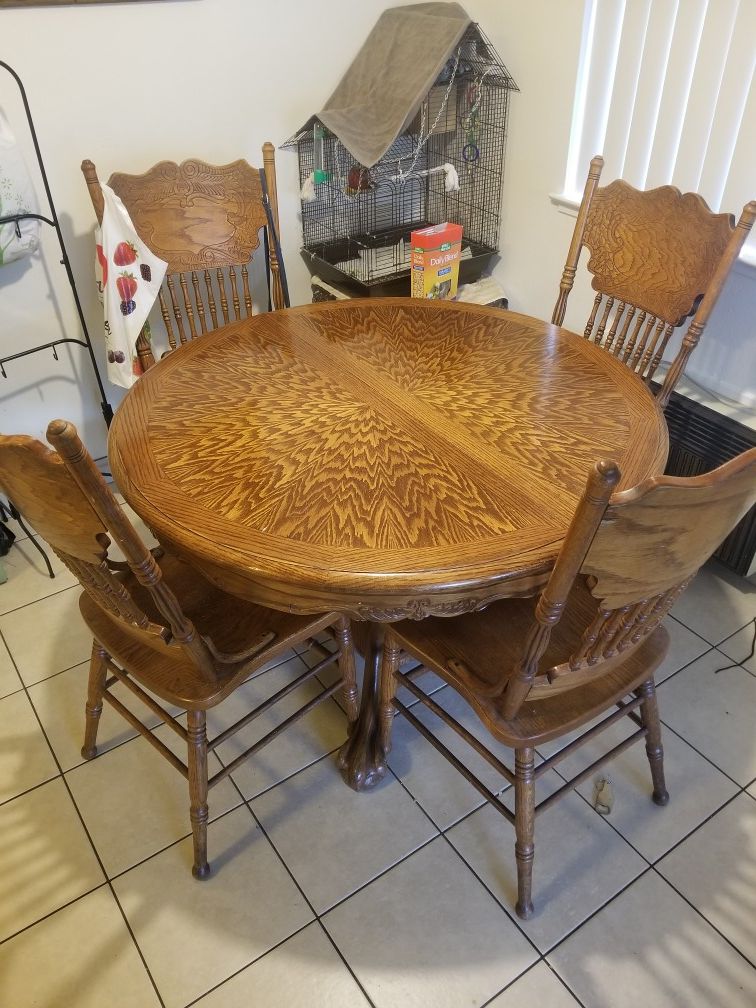Oak wood table
