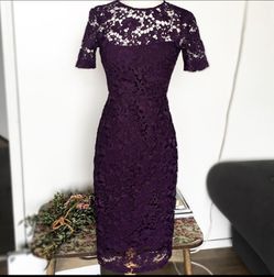 Donna Morgan Purple Lace Dress