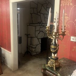 7-light candelabra, likely vintage French-style (Louis XVI / Empire revival)