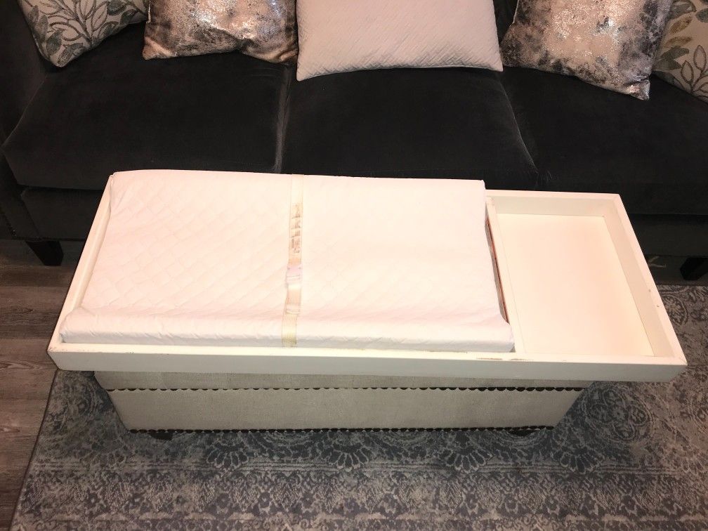 Nursery changing mattress pad and Table topper set