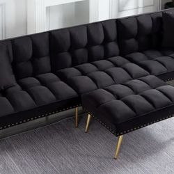 107" Sectional Sleeper Sofa Bed