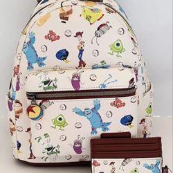 Toy Story Pixar Loungefly Backpack And Wallet