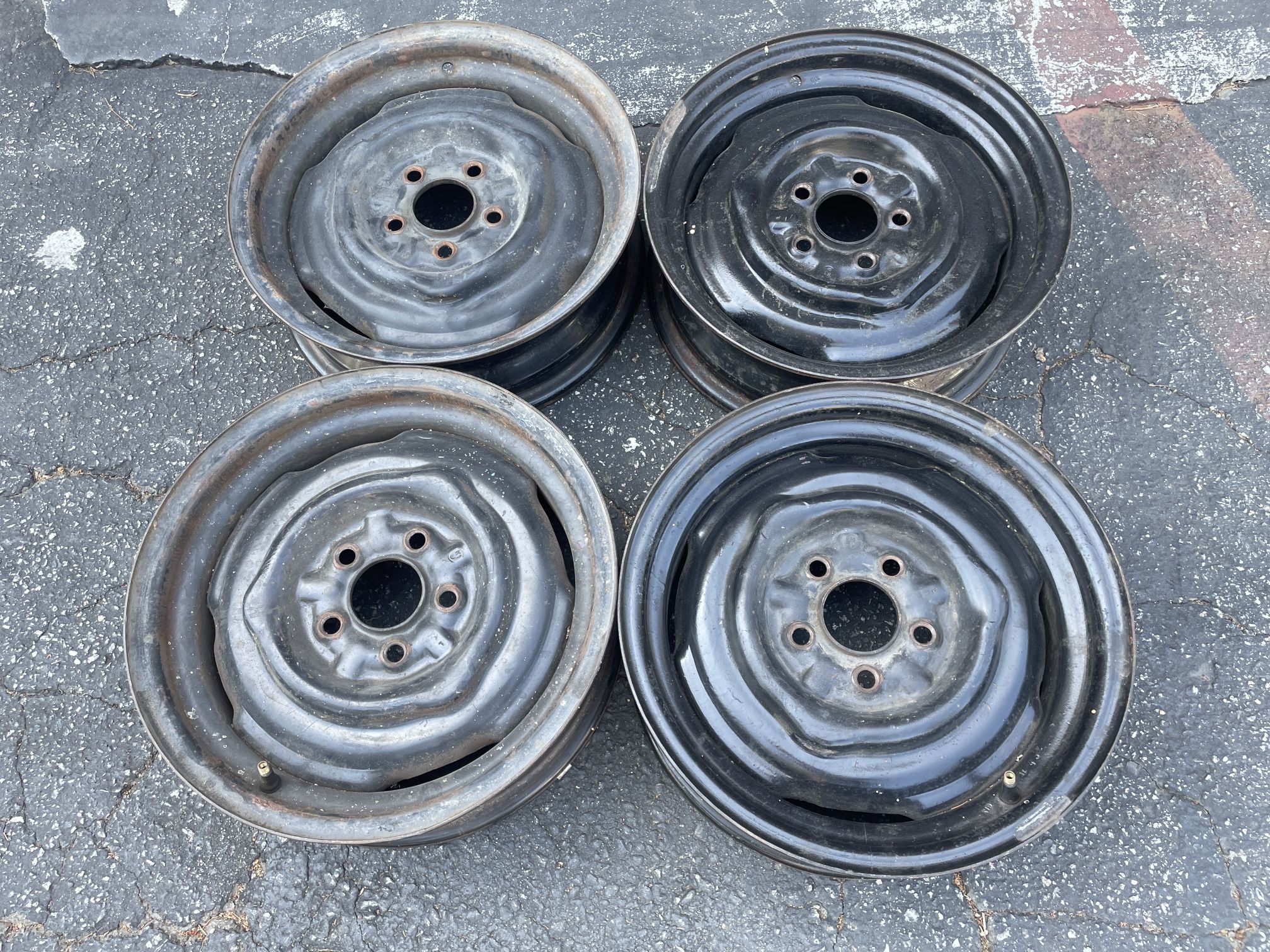 Dodge Chrysler Plymouth small pattern 14 inch steel rims 5 on 4 inches ...