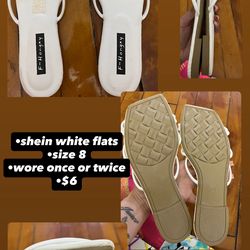 shein white flats