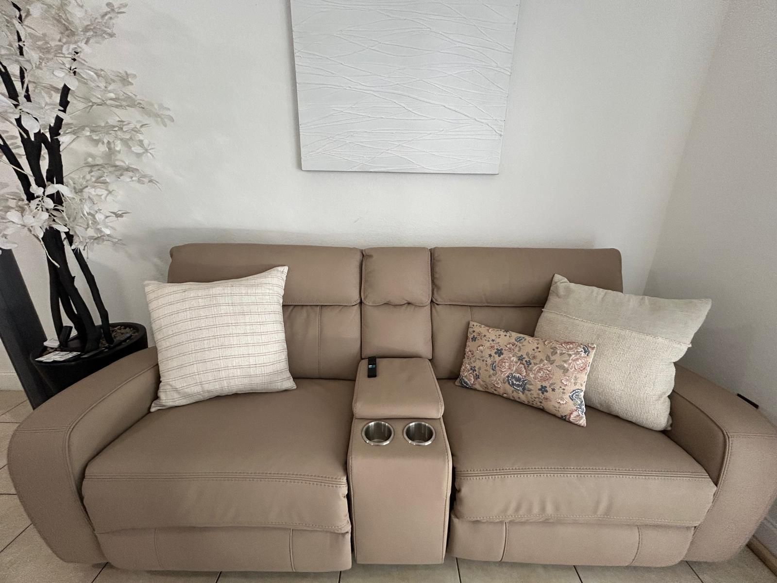 Electric Leather Couch