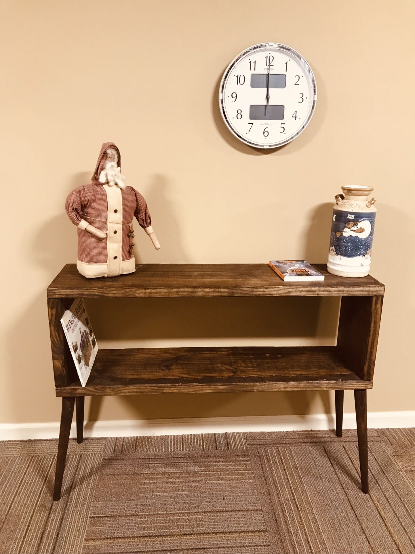 Rustic Console Table And Bookshelf 