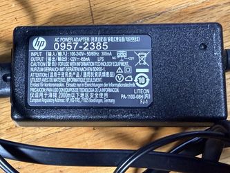 Genuine HP 0(contact info removed) AC Power Adapter 22V 455mA Printer Power Supply Purple Tip