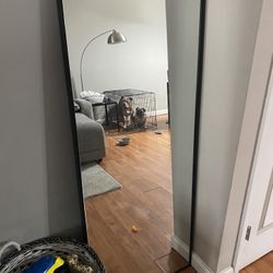 Two Full Body Mirrors (white And Black)