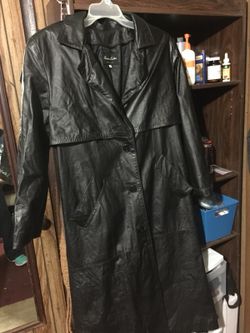 Size Small Leather Trench coat