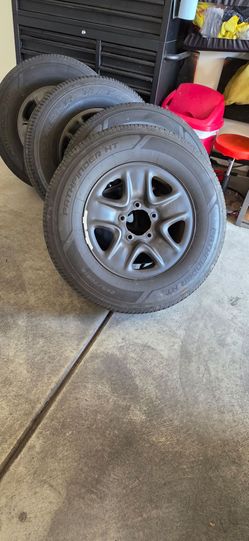 Tire and wheels