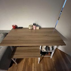 Dining Table With Benches And In-Shelf Storage