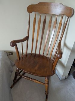 Solid Wood Windsor Rocking Chair