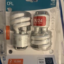 Feit Electric GU 24 CFL Twist Lock Lamp Bulbs 60 Watts/ 2pack