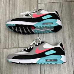 シューズ(男性用) Nike Air Max 90 Golf \"South Beach\" Nike Air Max 90 Golf South Beach Aurora Hot Punch CU9978-133