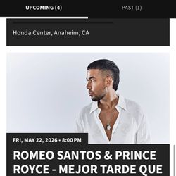 Romeo Santos and Price Royce Tour in Anaheim @Honda Center