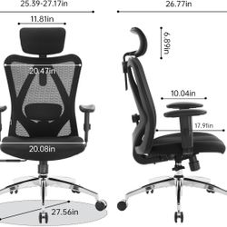 SIHOO M18 Ergonomic Office Chair, High Back Mesh Desk Chair with Adjustable Headrest & Lumbar Support, 330lbs Capacity Computer Chair with 2D Armrests